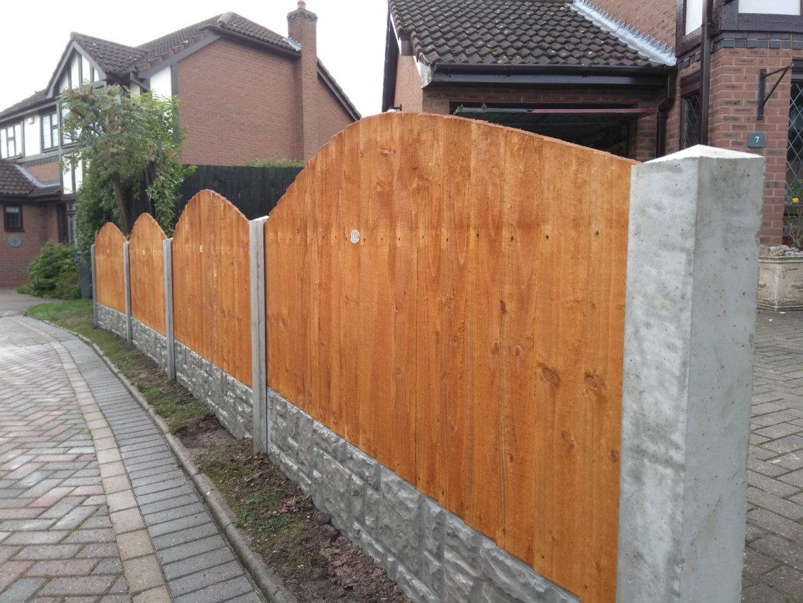 Dome Feather Edge Panel Tanalised TAFS Garden Co Telford Shropshire