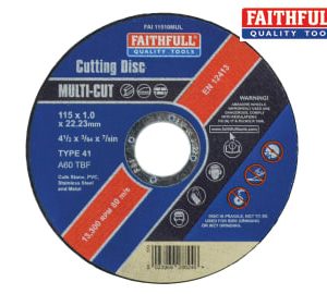 Multi-Purpose Cutting Discs 115 x 1.0 x 22.23mm (Pack 10)