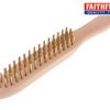 Brass Wire Scratch Brush - 4 Row