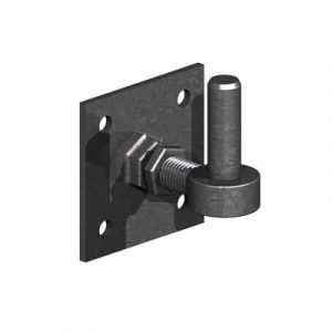 Field Gate Hook on Adjustable Plate 4" Black (042519B)