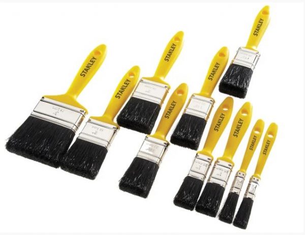 STAHOBBY10 Hobby Paint Brush Set of 10 12(2) 25(2) 38(3) 50(2) & 75mm